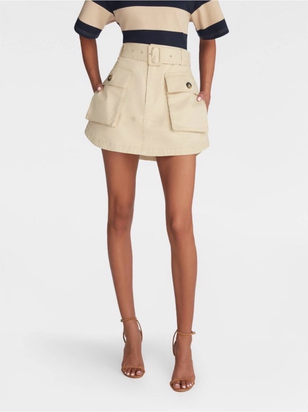 KBB by KAHLANA x TARGET Women's 'The Flared Cargo Skirt’ - Tan 10, 12 NWT